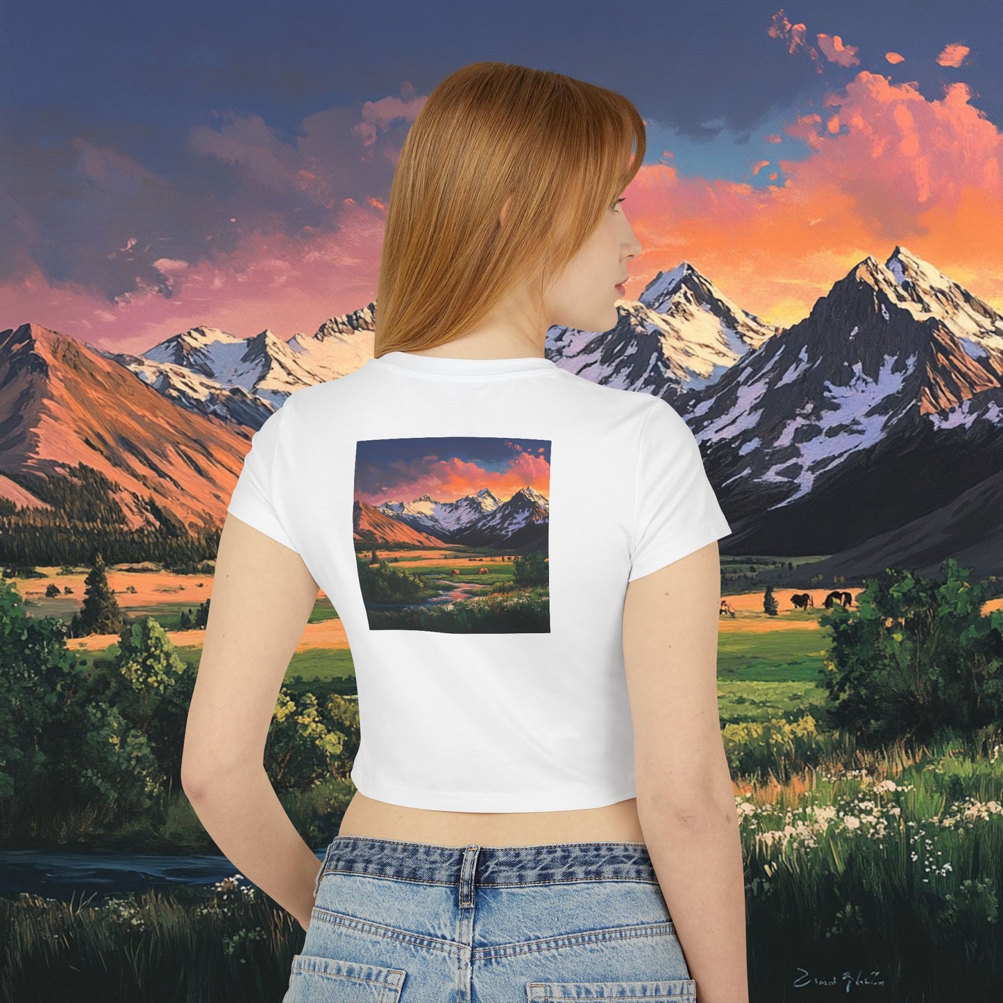 Horse Valley Sunset Crop Top