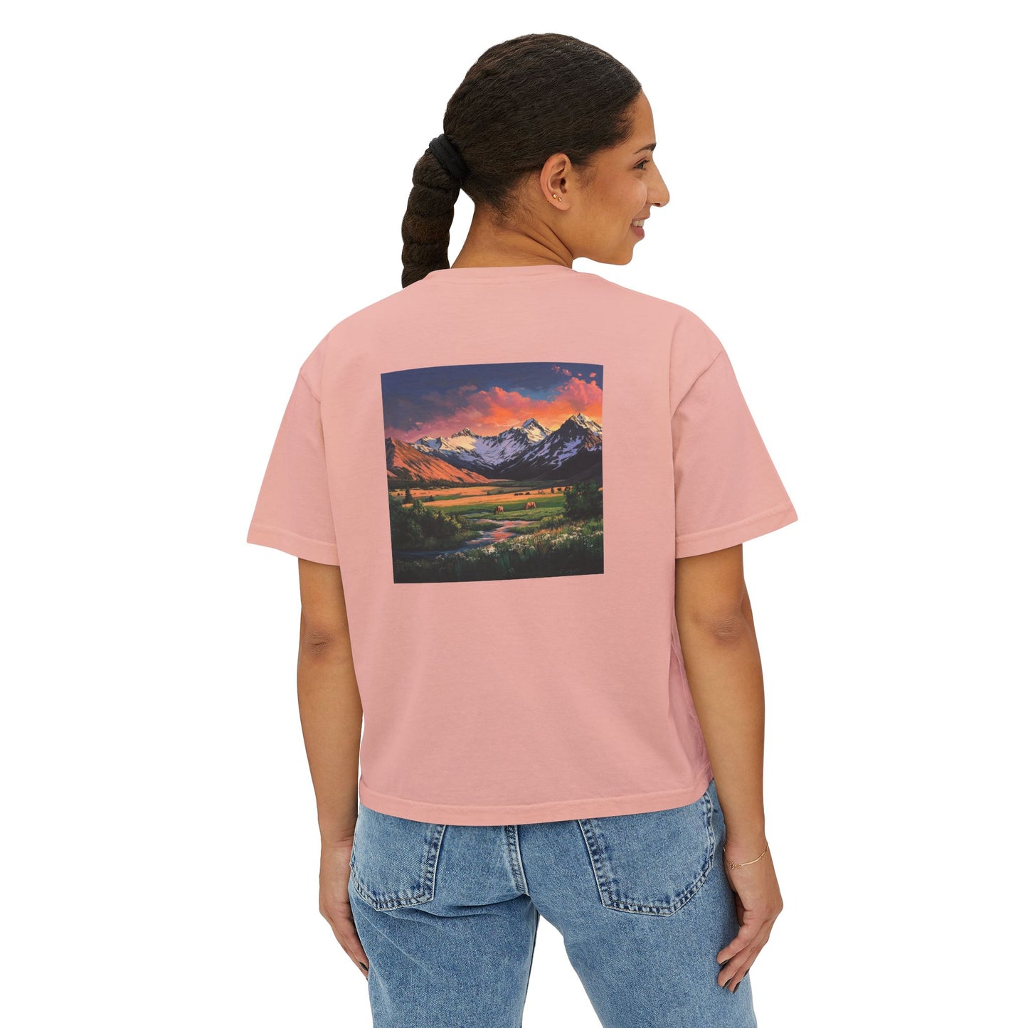 Horse Valley Sunset Boxy Tee
