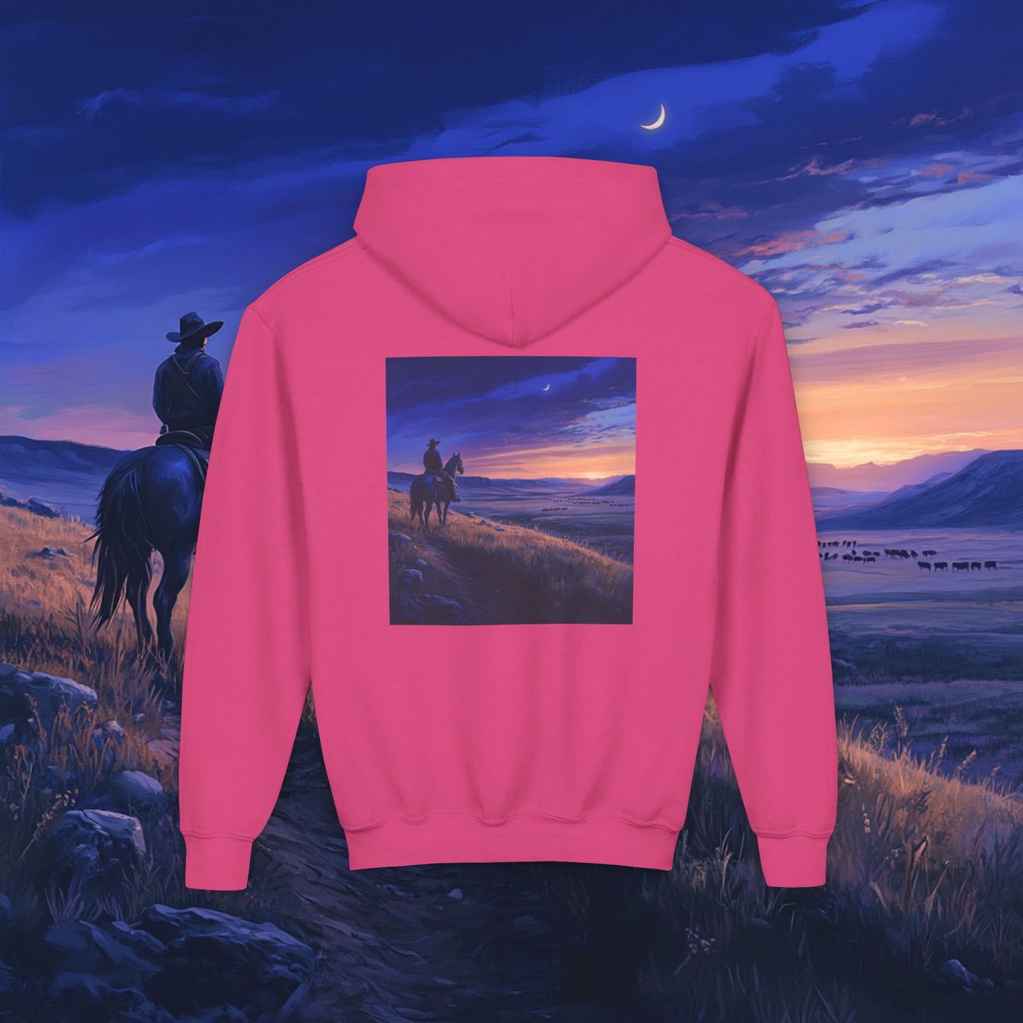 Twilight Cowboy Kids Hoodie