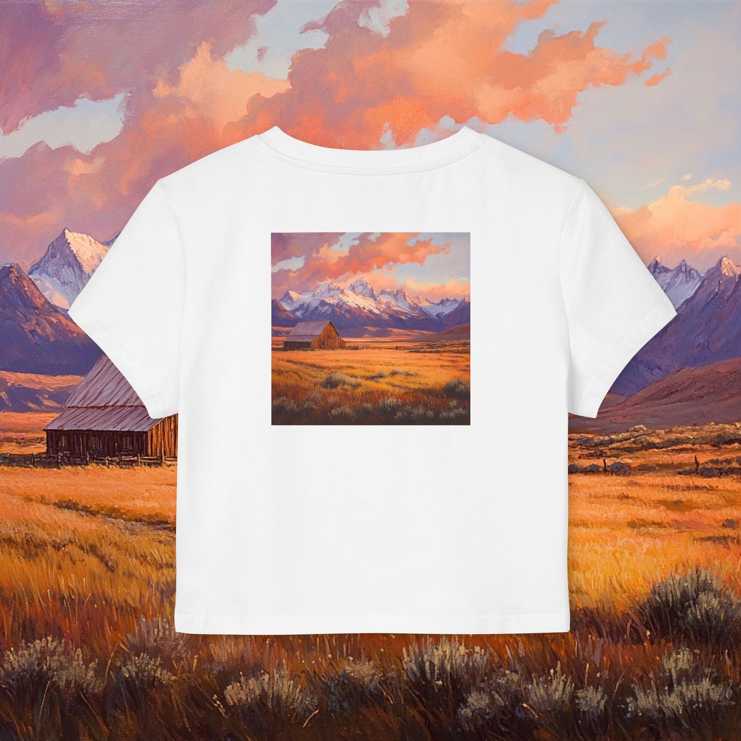 Rustic Prairie Barn Crop Top