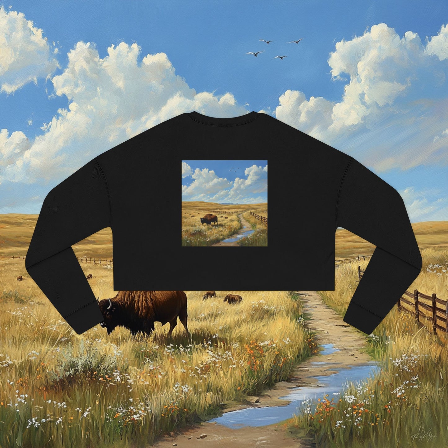 Buffalo Plains Crop Sweatshirt