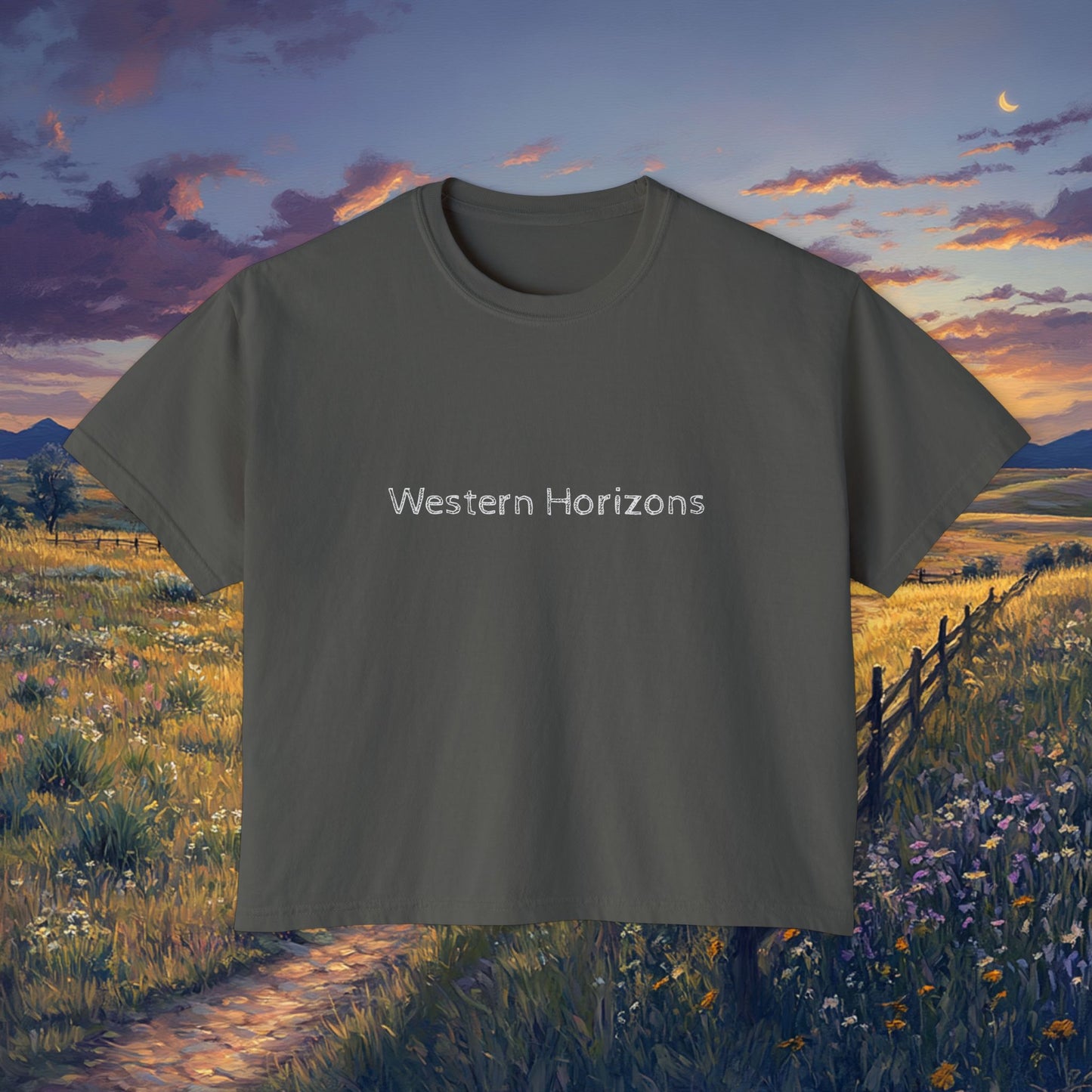 Plains Sunset Boxy Tee