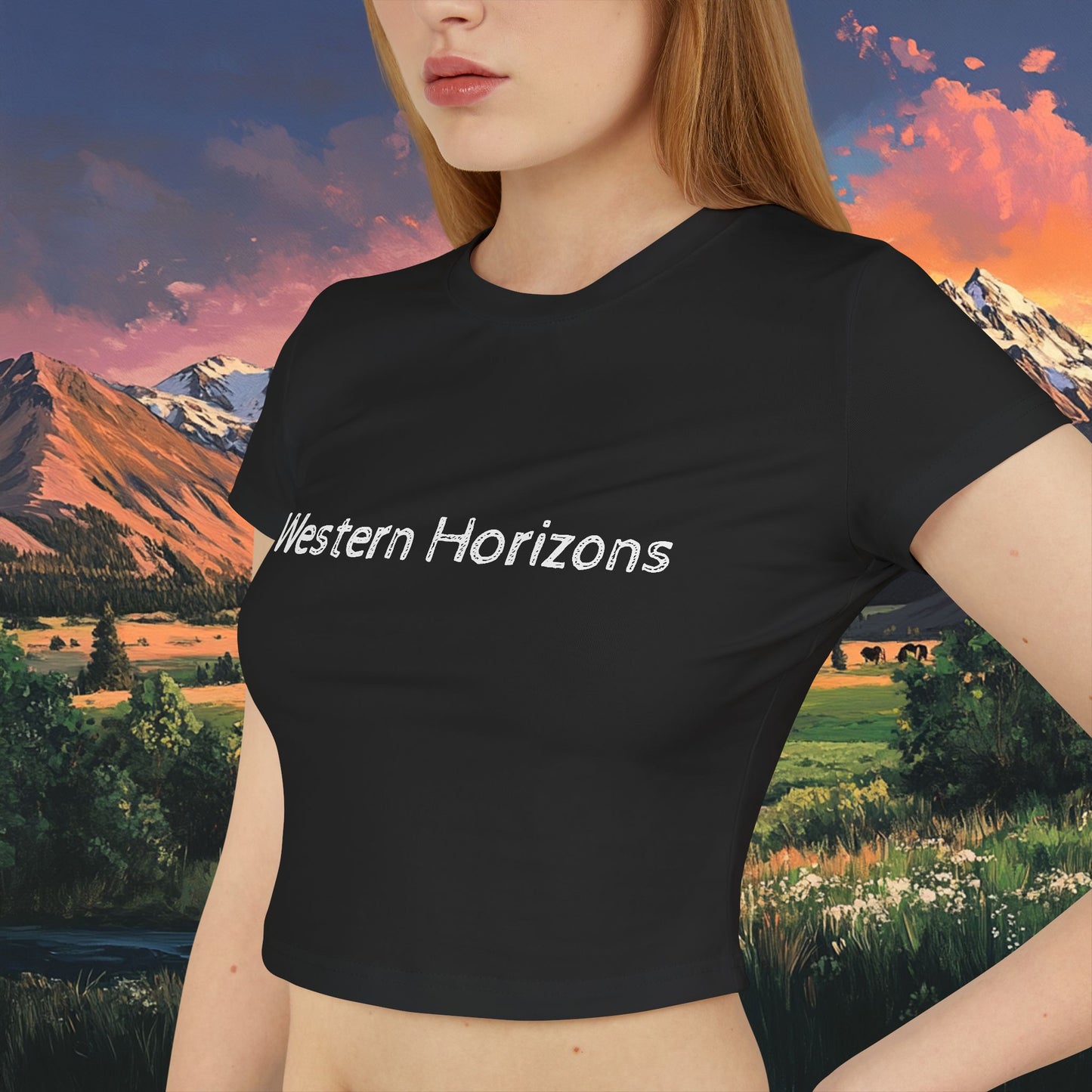 Horse Valley Sunset Crop Top