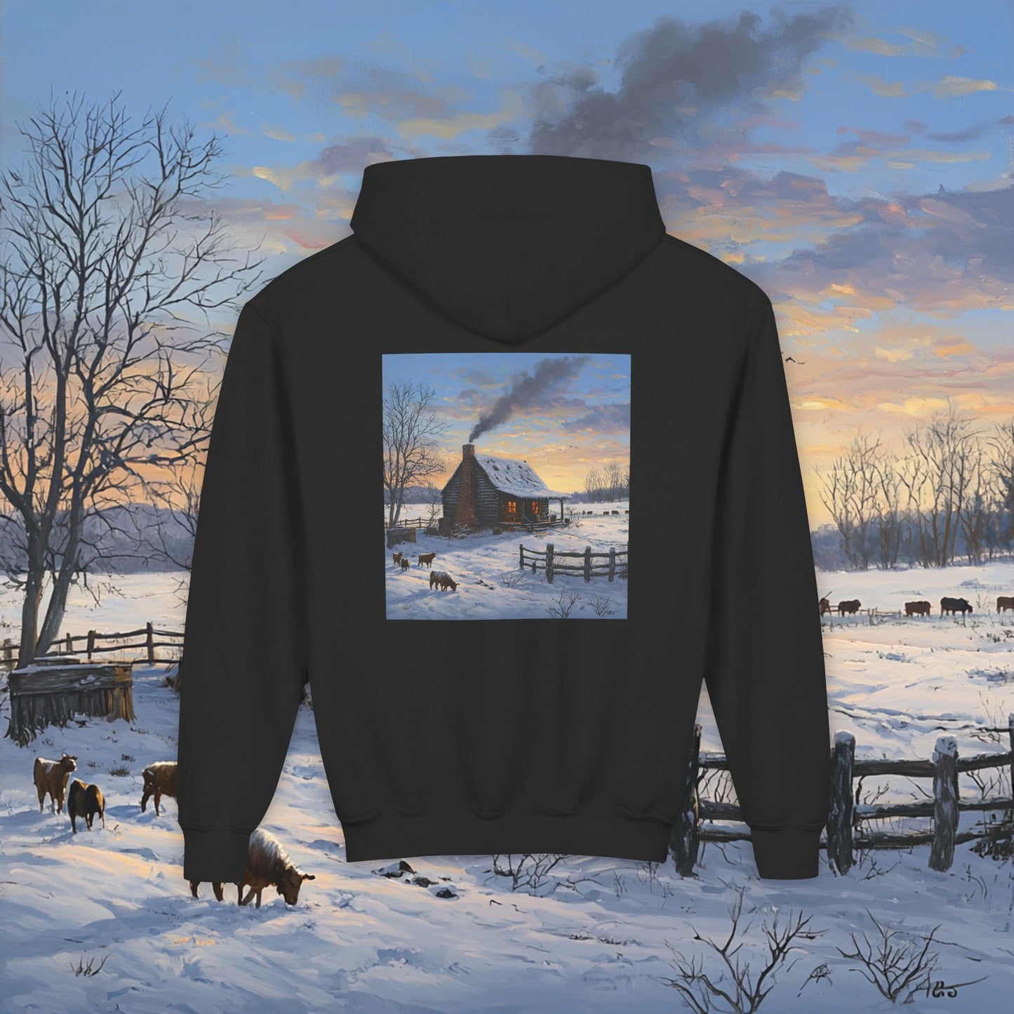 Winter Cabin Kids Hoodie