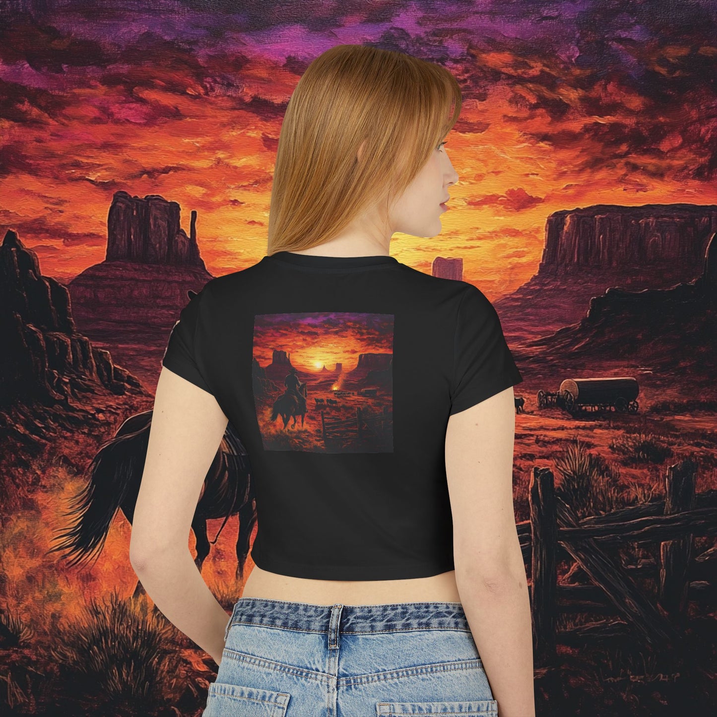 Cowboy Sunset Crop Top