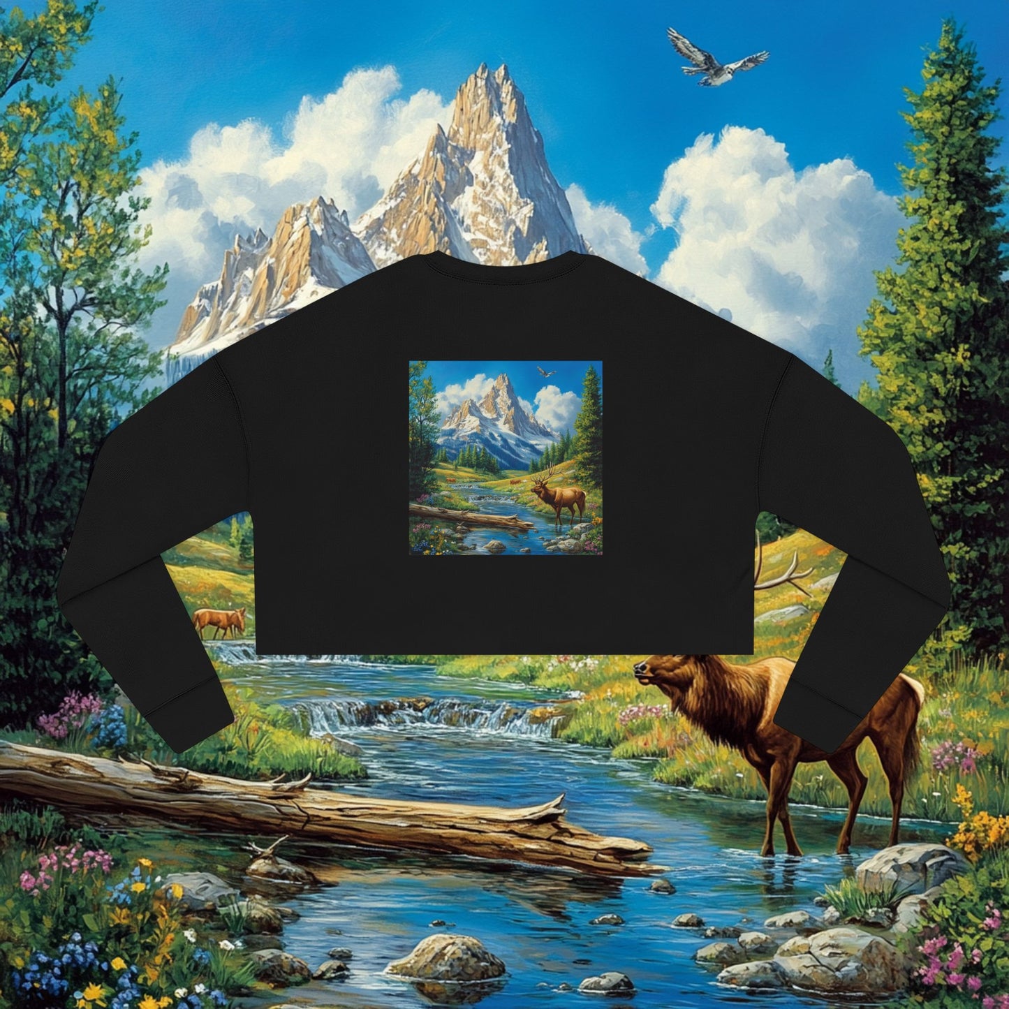 Elk Mountain Crop Sweatshirt