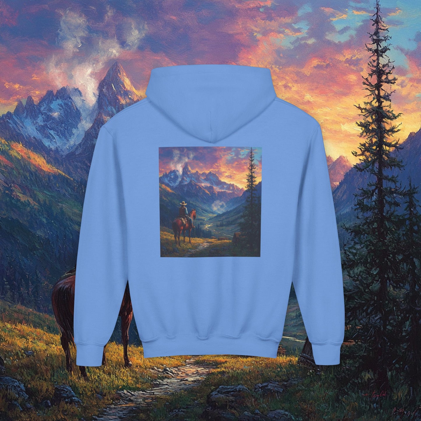 Rocky Mountain Cowboy Kids Hoodie