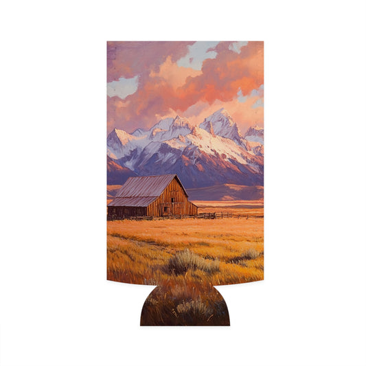 Rustic Prairie Barn Slim Can Koozie