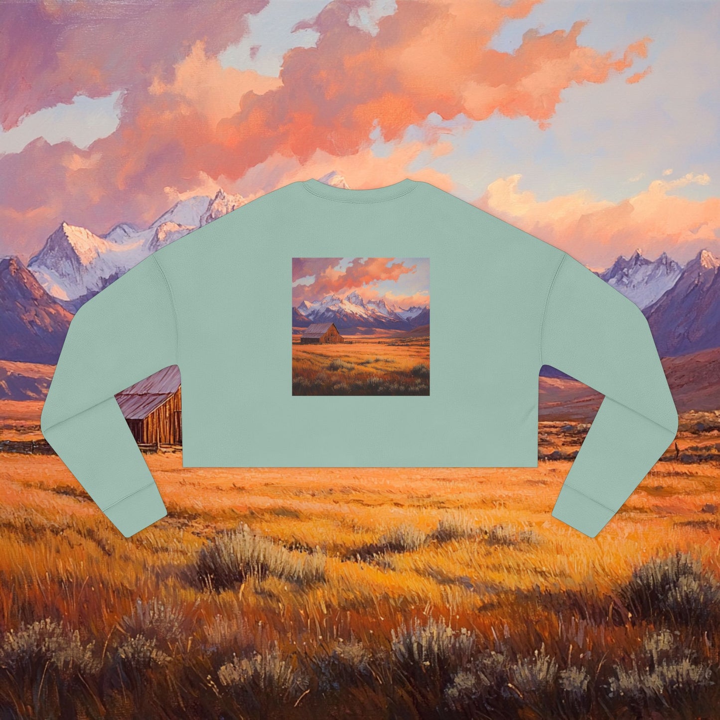 Rustic Prairie Barn Crop Sweatshirt