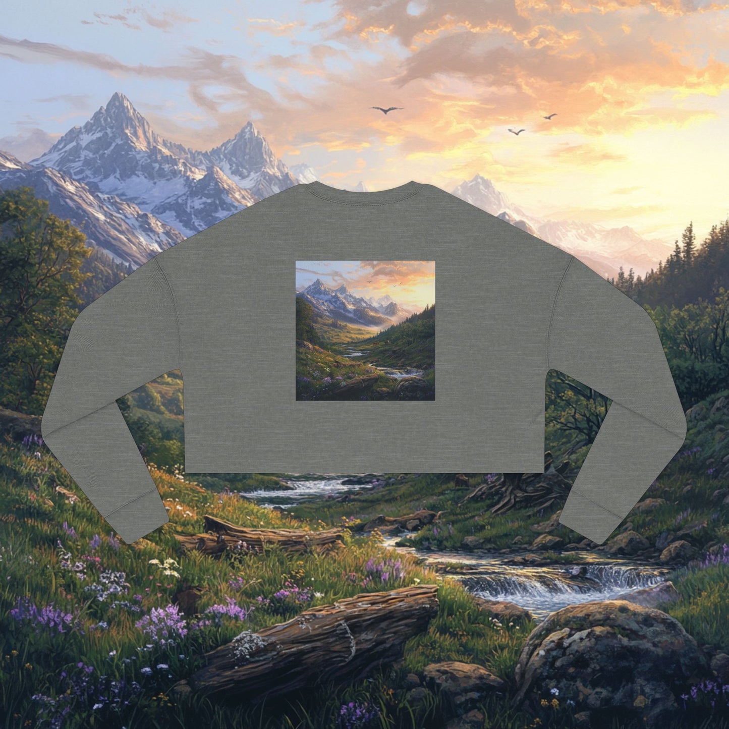 Rocky Mountain Valley Crop Sweatshirt