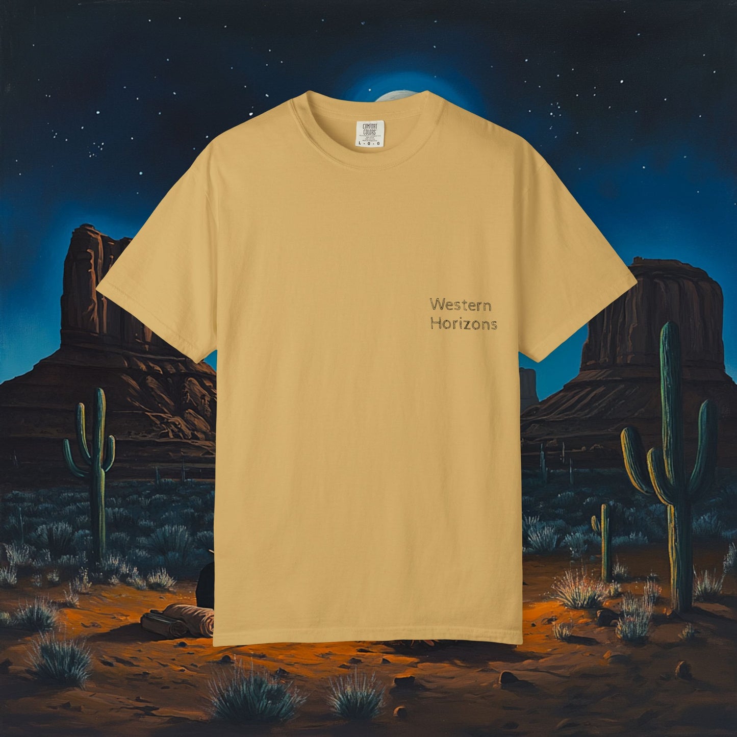 Moonlit Cowboy Campfire T-Shirt