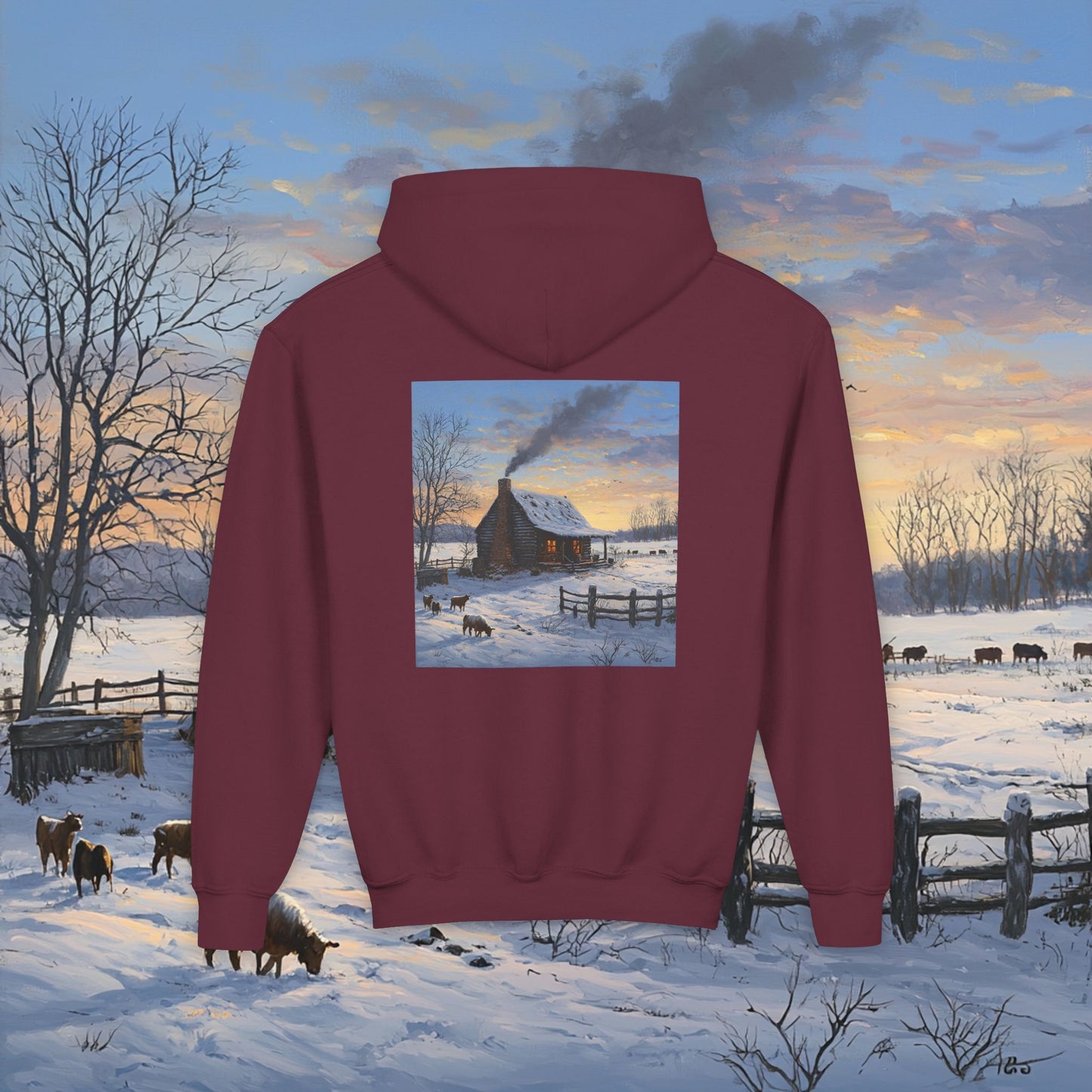 Winter Cabin Kids Hoodie