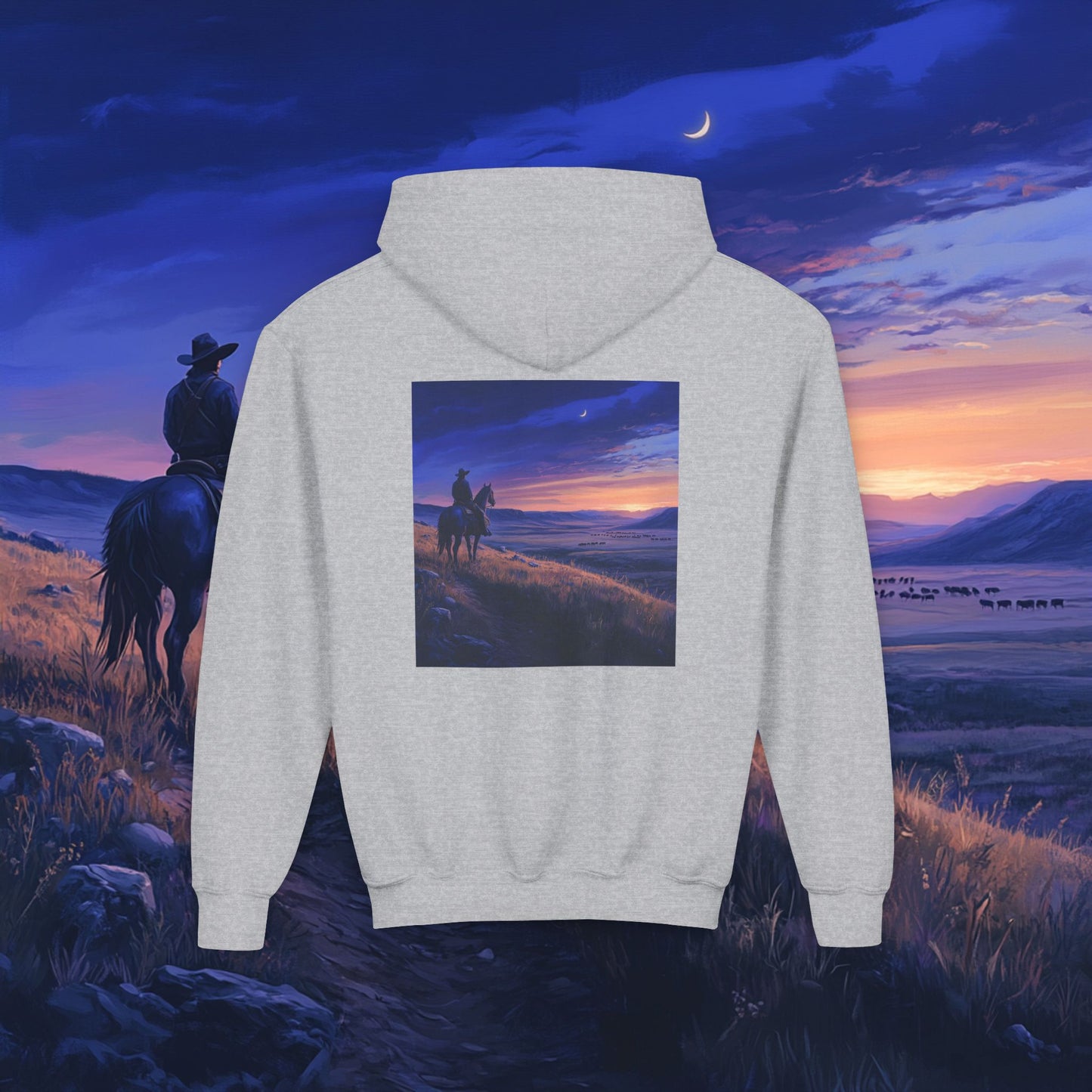 Twilight Cowboy Kids Hoodie
