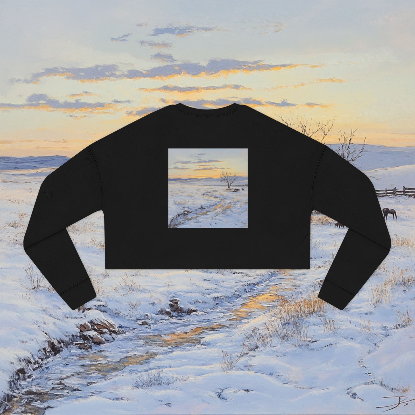 Winter Western Plains Crop Sweatshirt