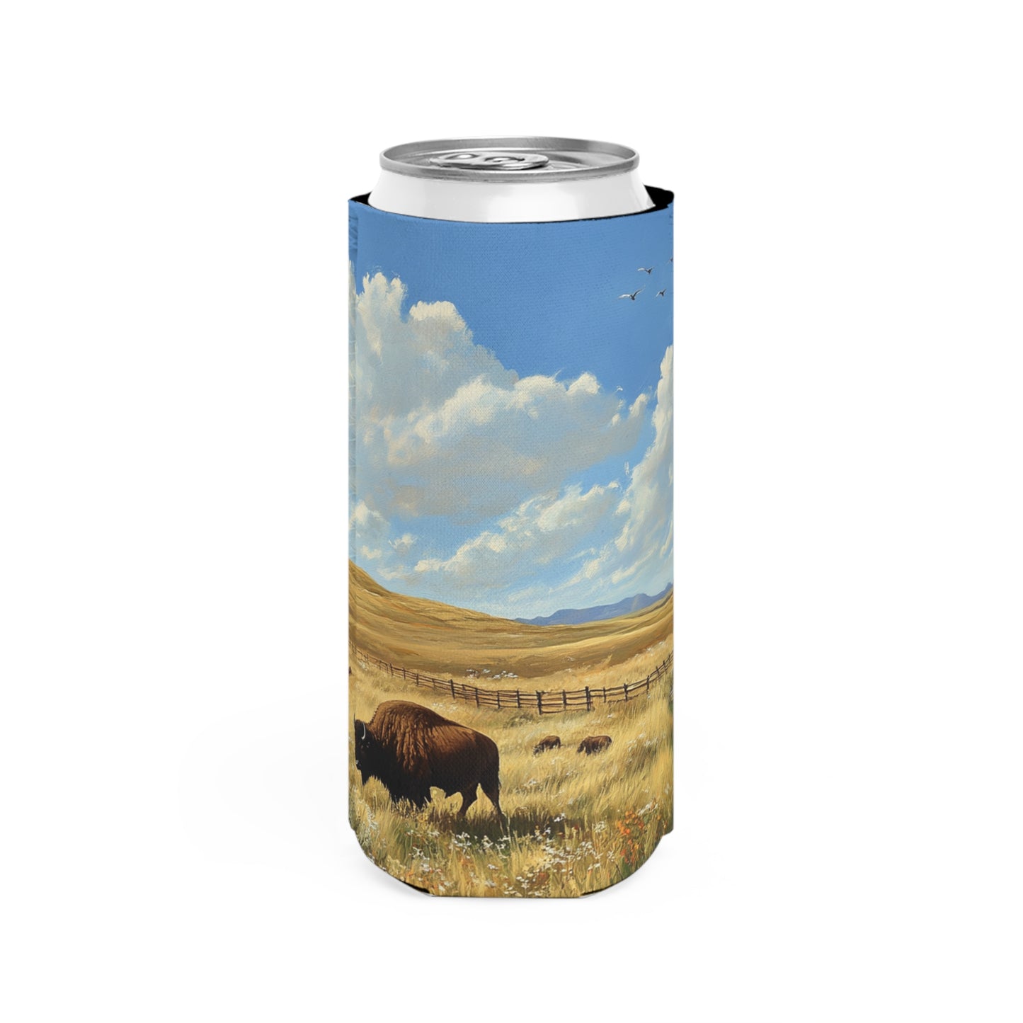 Buffalo Plains Slim Can Koozie