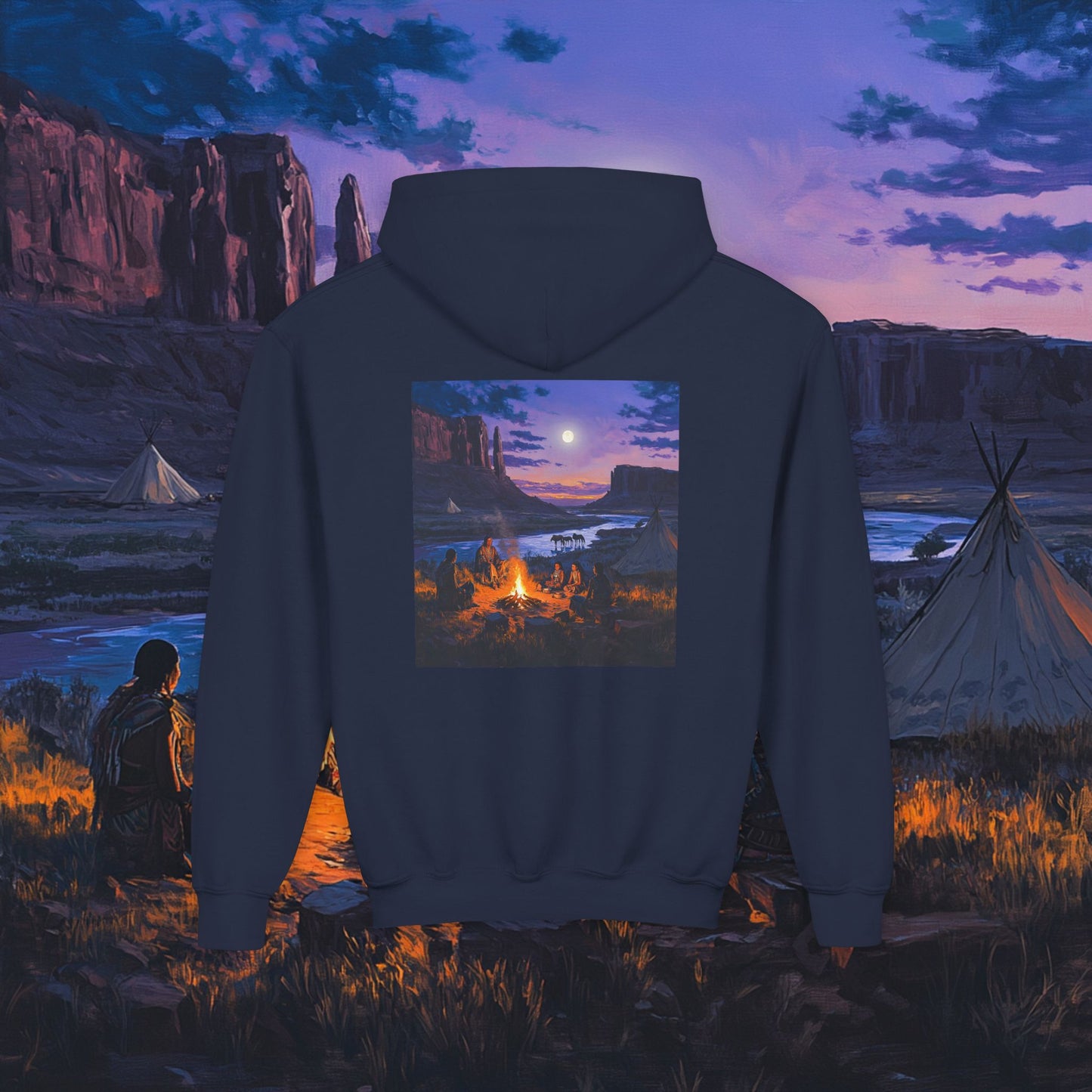 Tribal Gathering Kids Hoodie