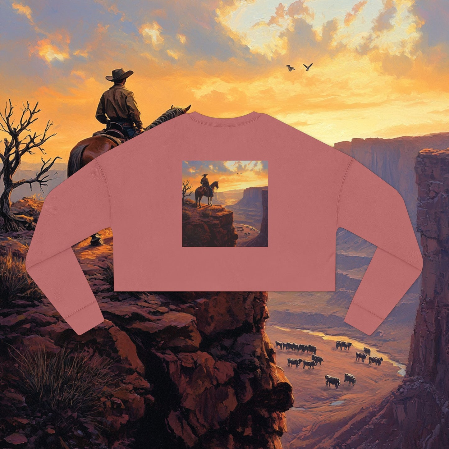 Cowboy Canyon Crop Sweatshirt