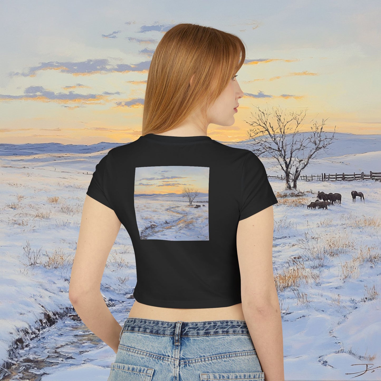 Winter Western Plains Crop Top