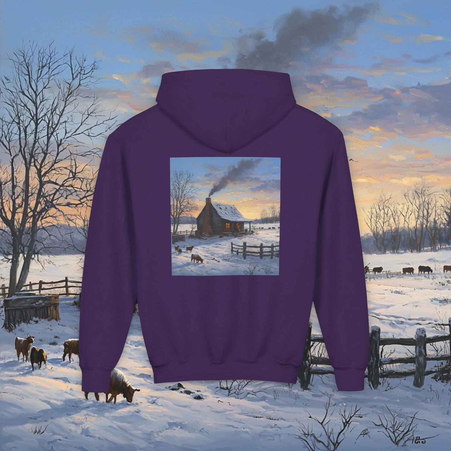 Winter Cabin Kids Hoodie