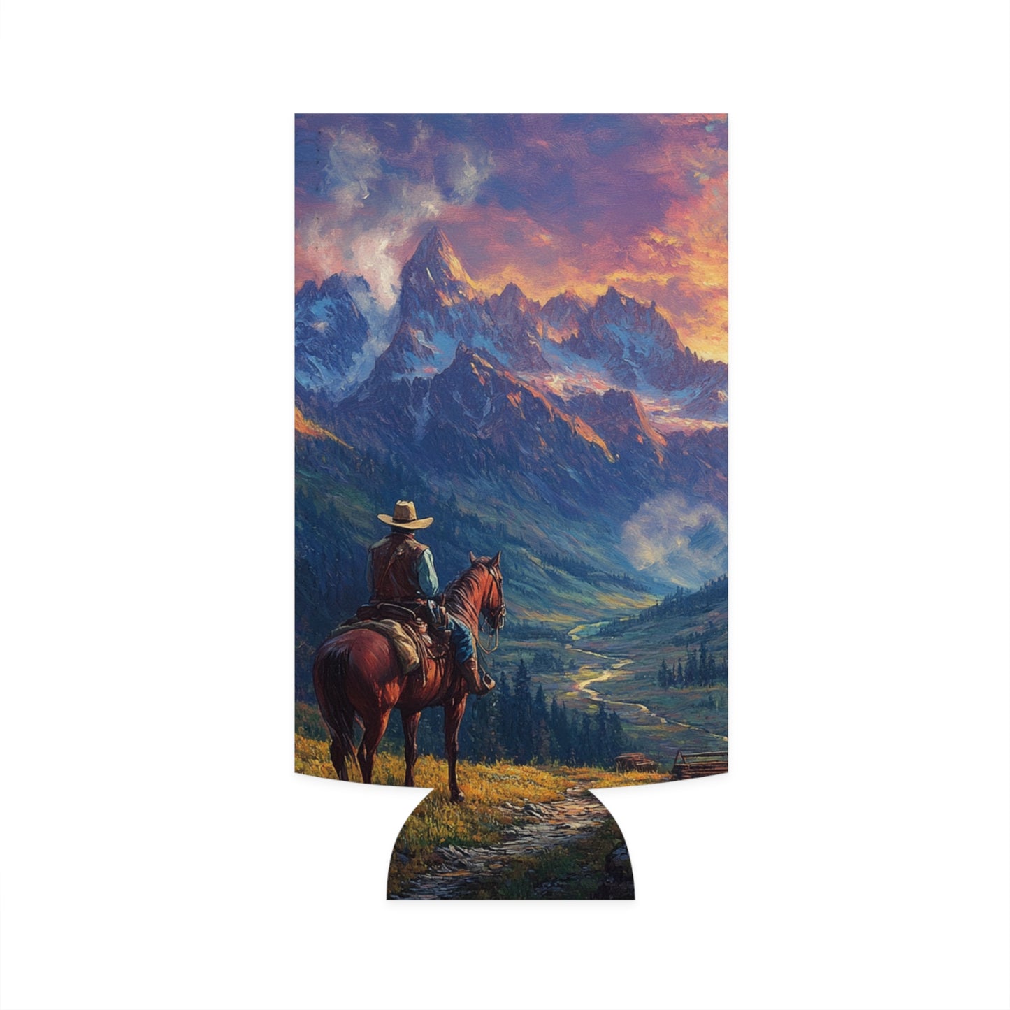 Rocky Mountain Cowboy Slim Can Koozie