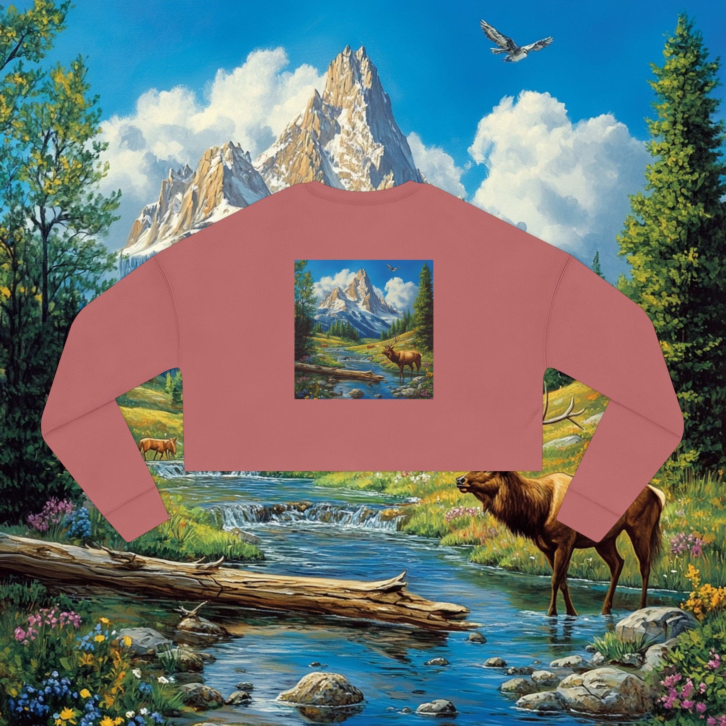 Elk Mountain Crop Sweatshirt