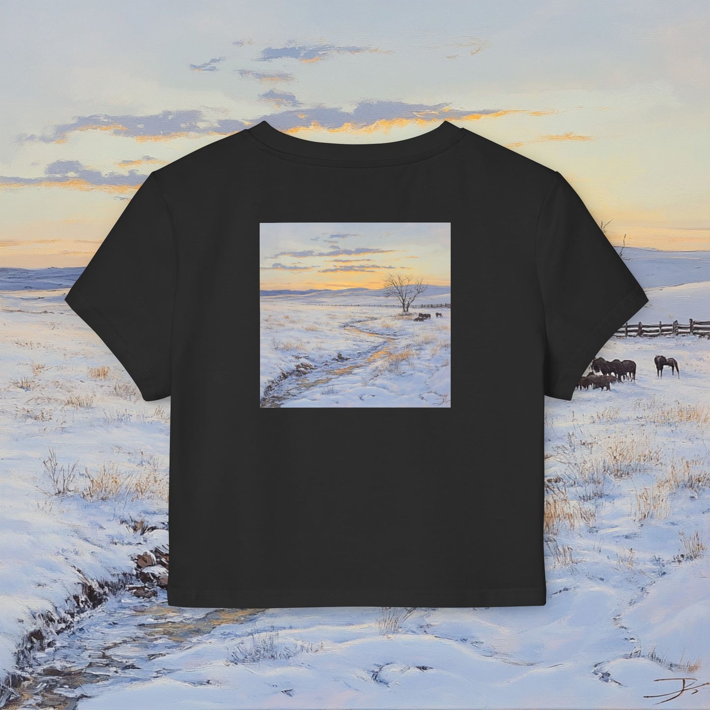 Winter Western Plains Crop Top