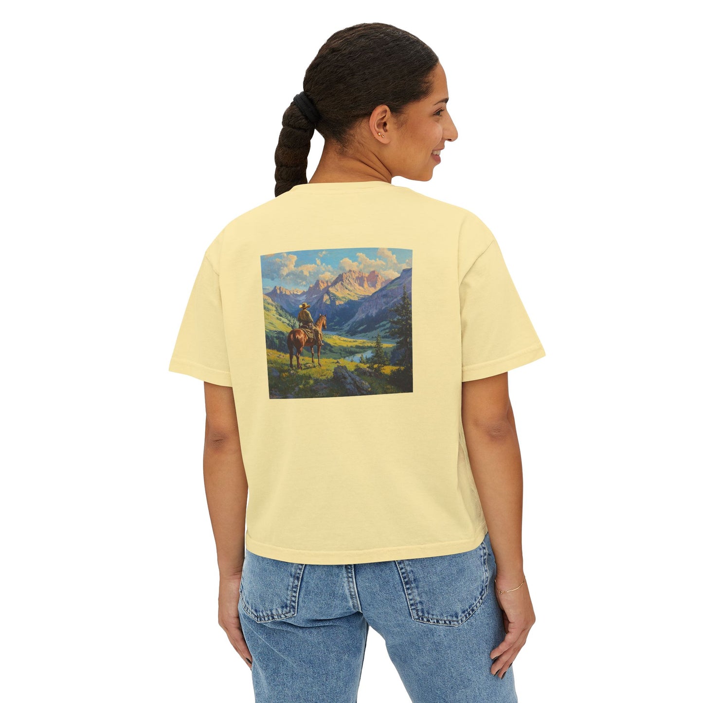 Starin' Cowboy Boxy Tee