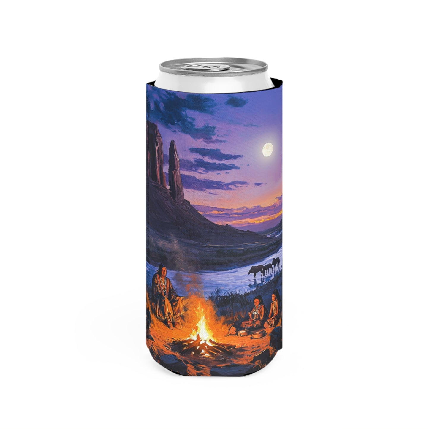 Tribal Gathering Slim Can Koozie