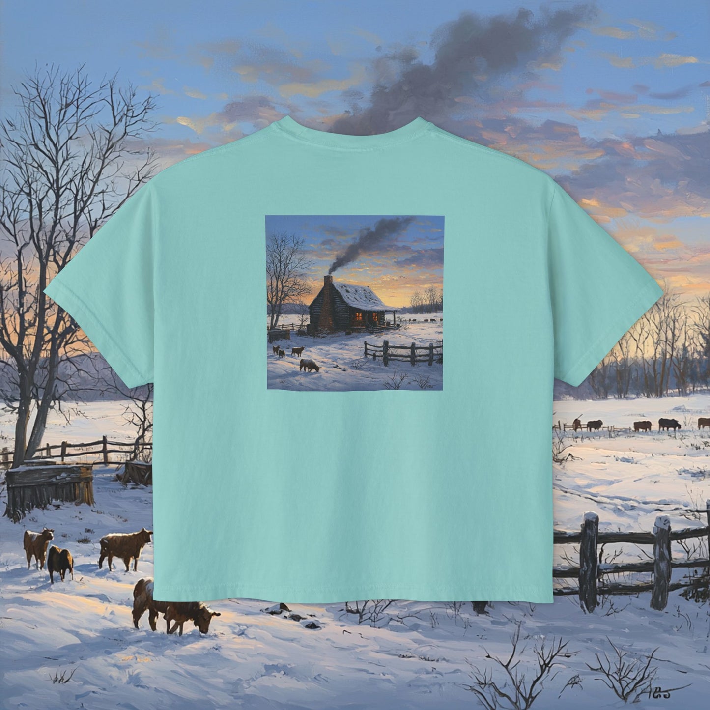 Winter Cabin Boxy Tee