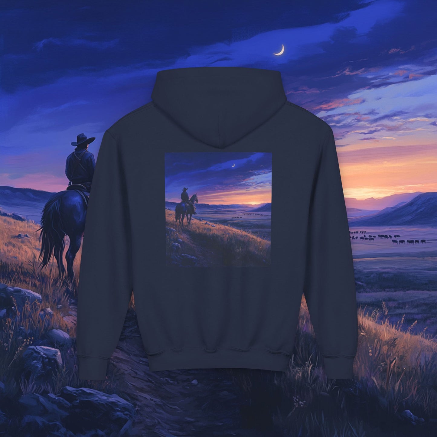 Twilight Cowboy Kids Hoodie