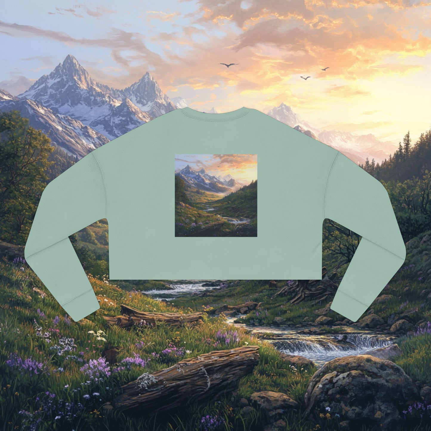 Rocky Mountain Valley Crop Sweatshirt