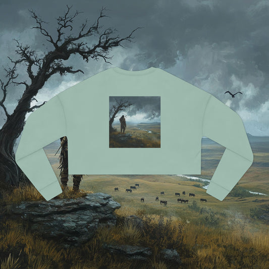 The Watchful Warrior Crop Sweatshirt