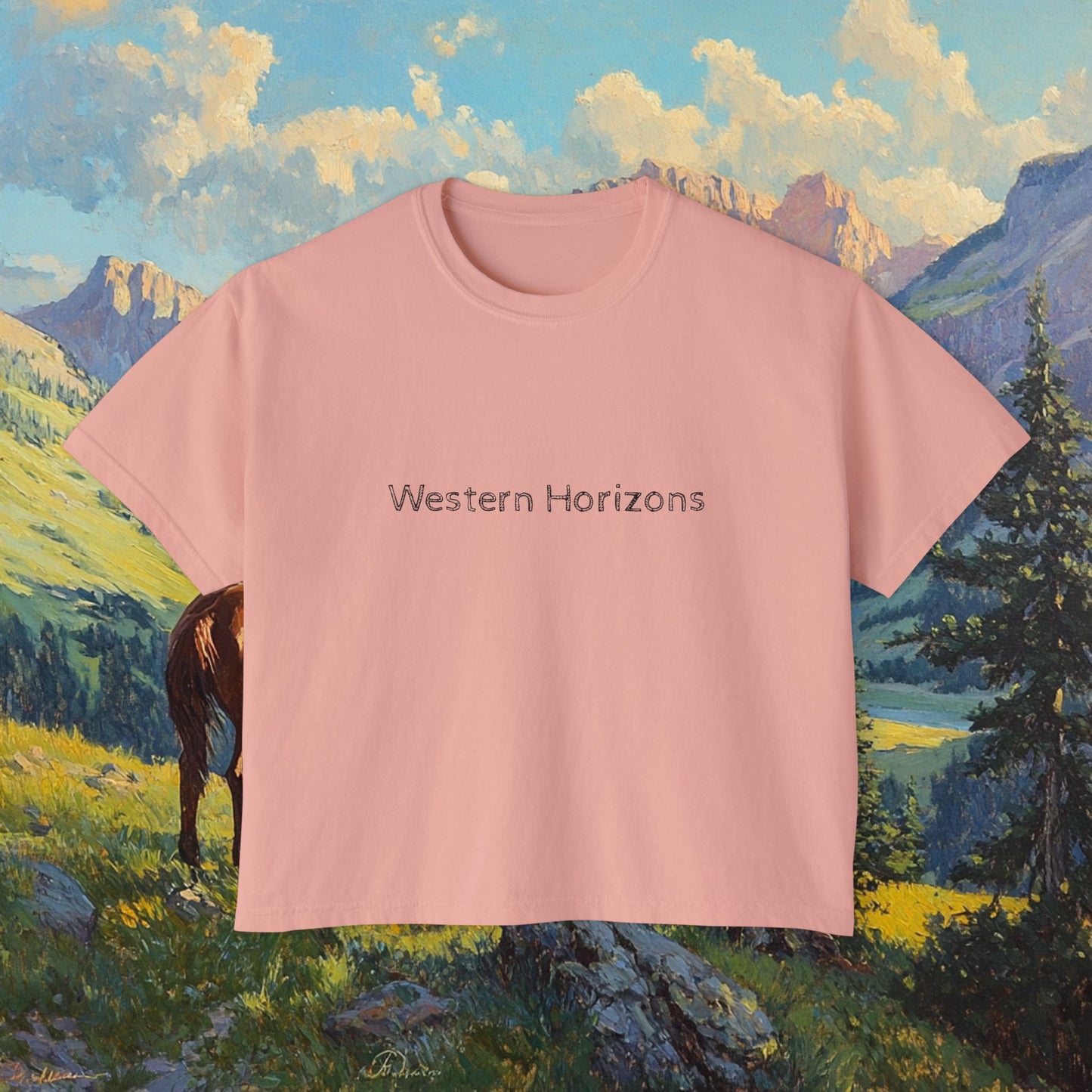 Starin' Cowboy Boxy Tee