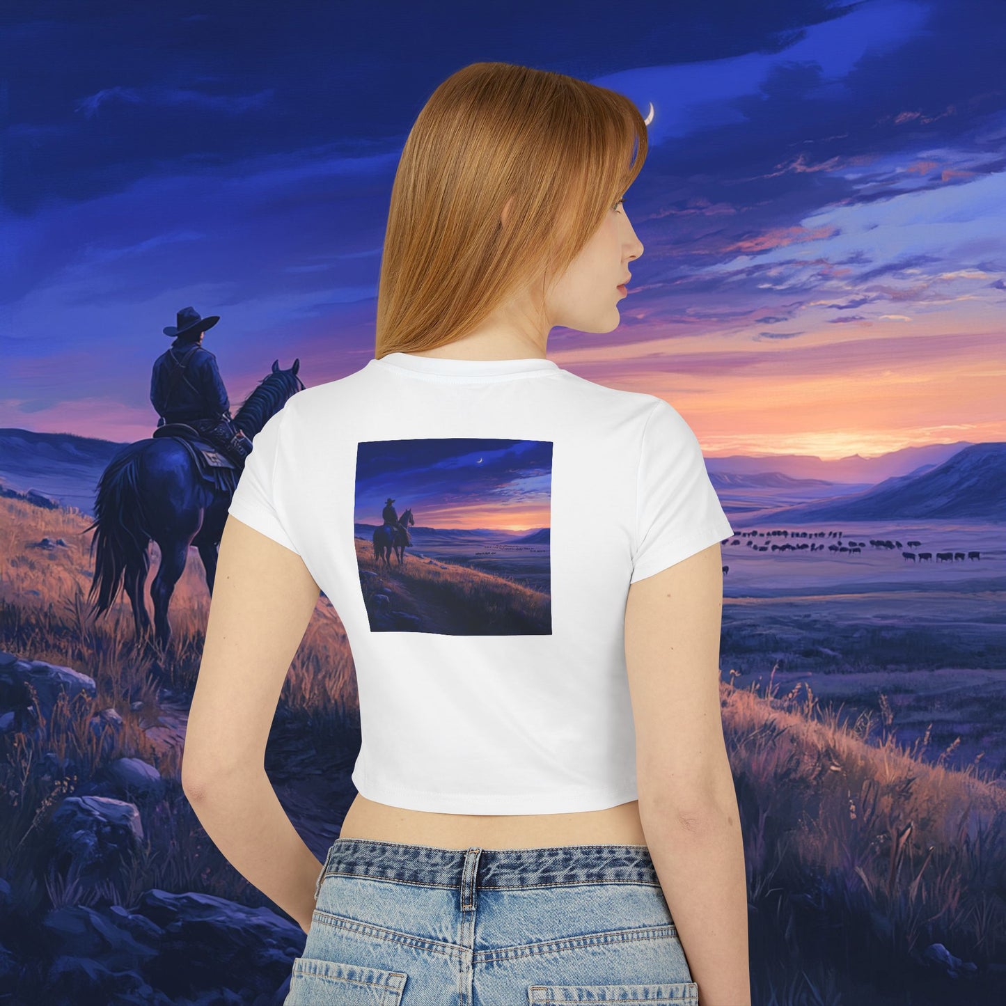 Twilight Cowboy Crop Top