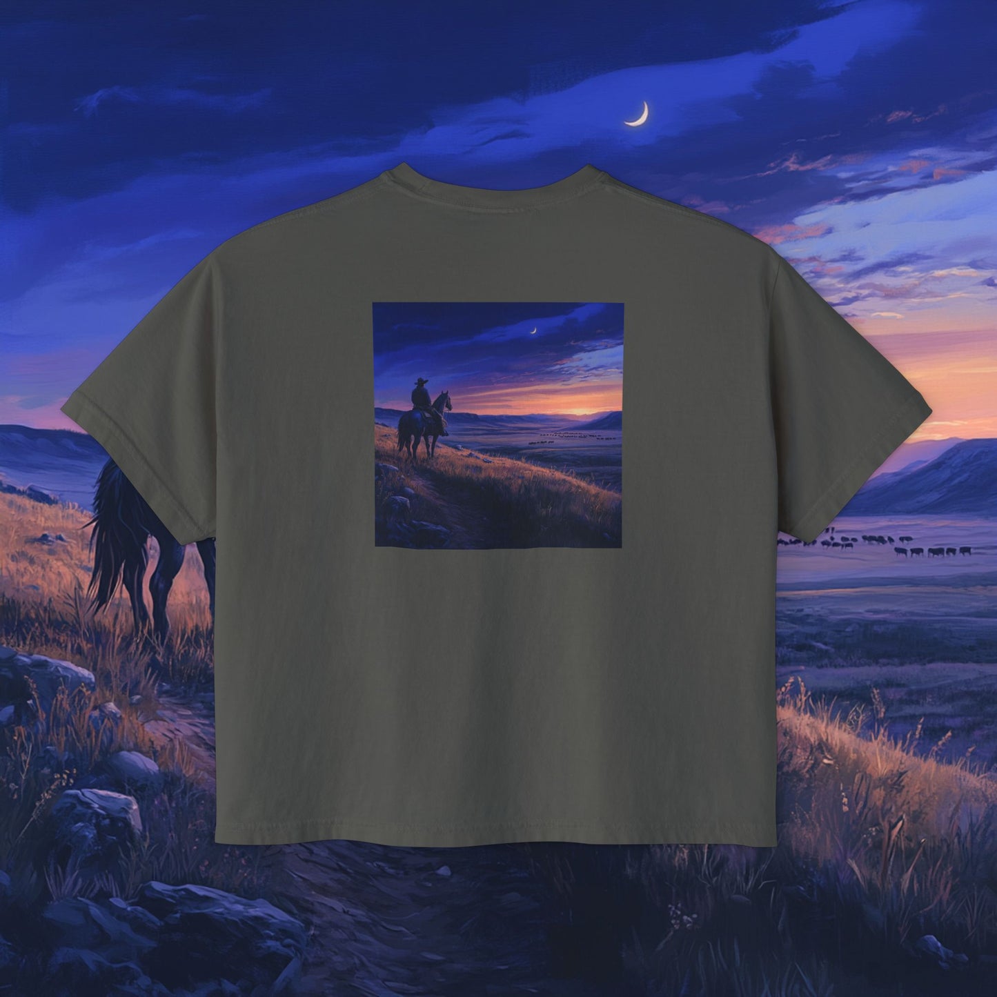 Twilight Cowboy Boxy Tee