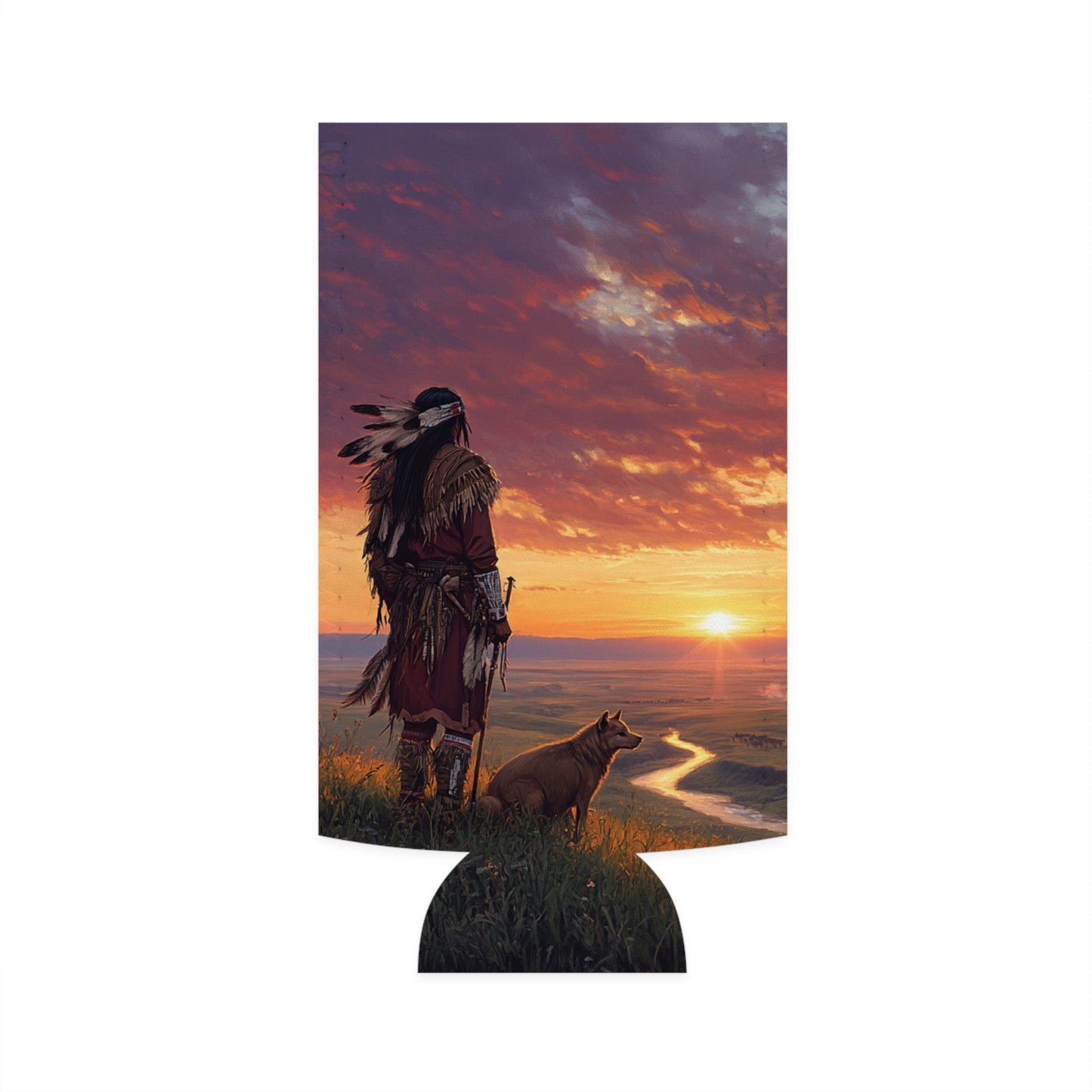 A Warrior's Best Friend Slim Can Koozie