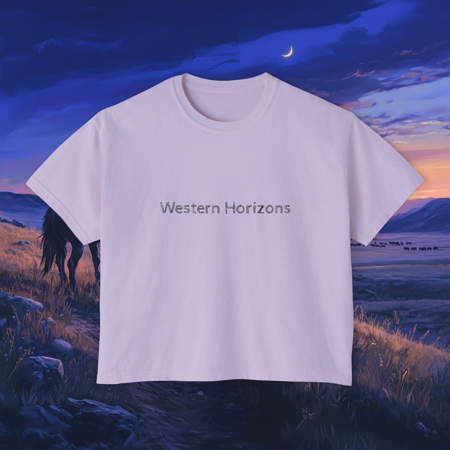 Twilight Cowboy Boxy Tee