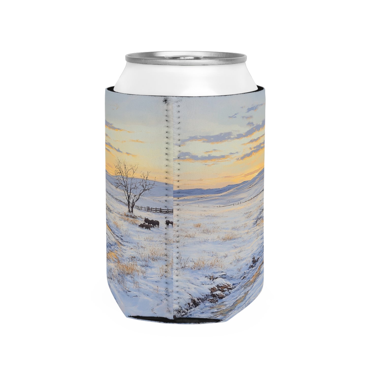 Winter Western Plains Koozie