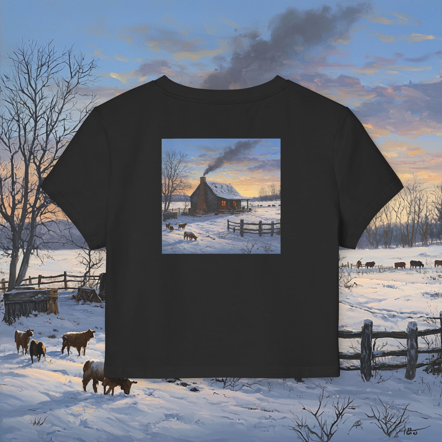 Winter Cabin Crop Top