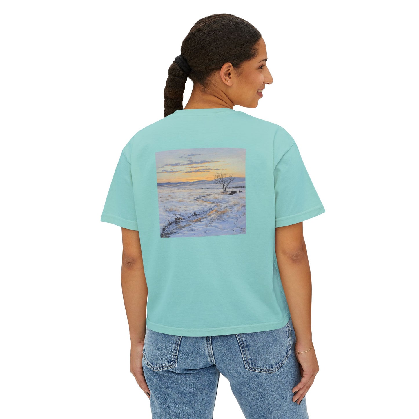 Winter Western Plains Boxy Tee