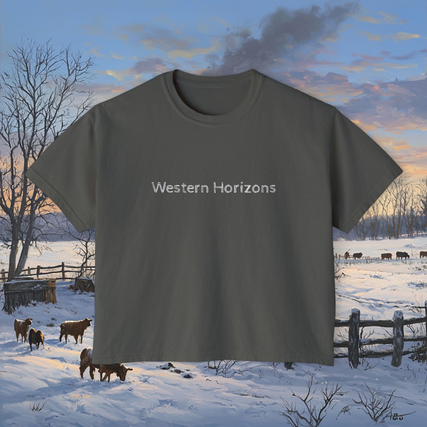 Winter Cabin Boxy Tee