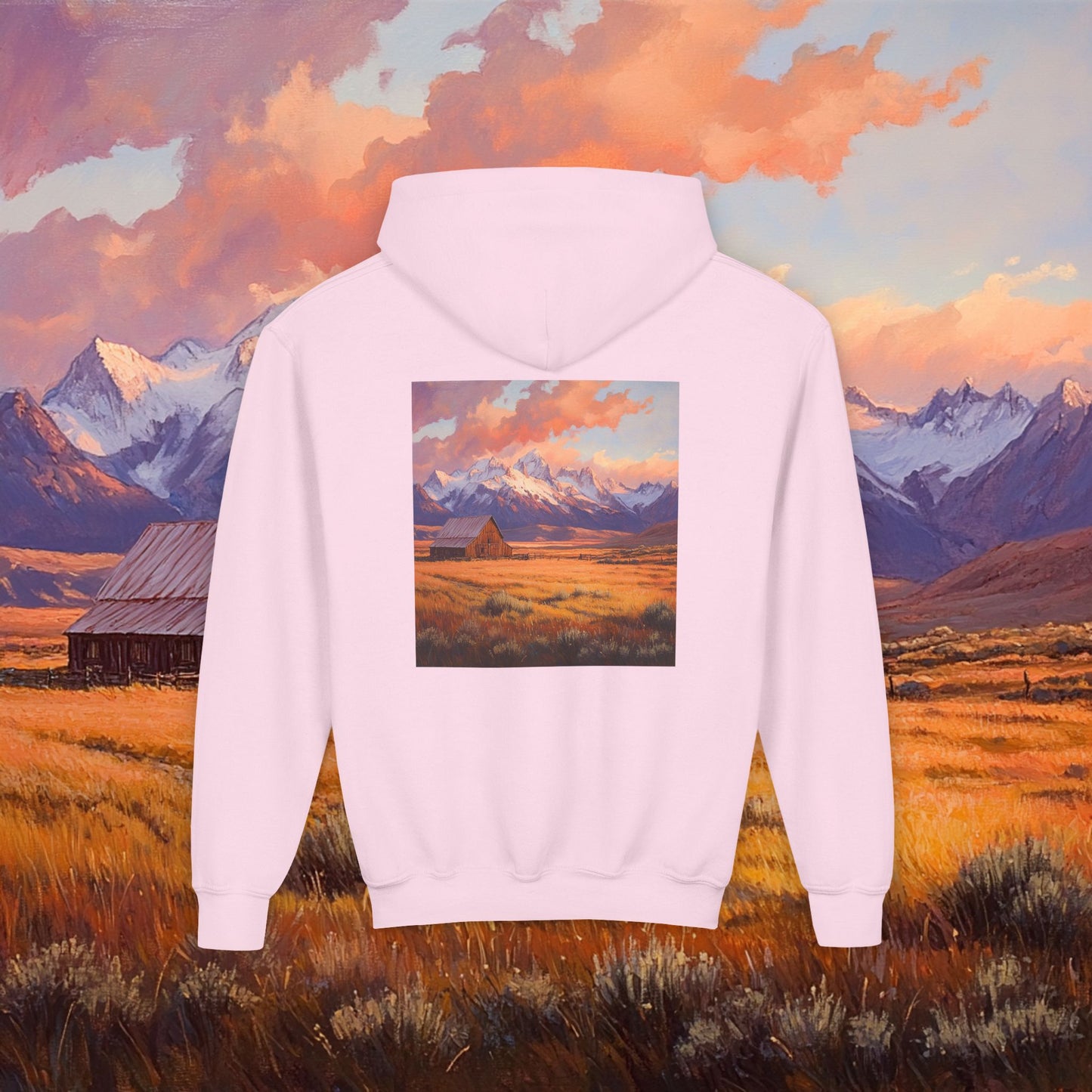 Rustic Prairie Barn Kids Hoodie