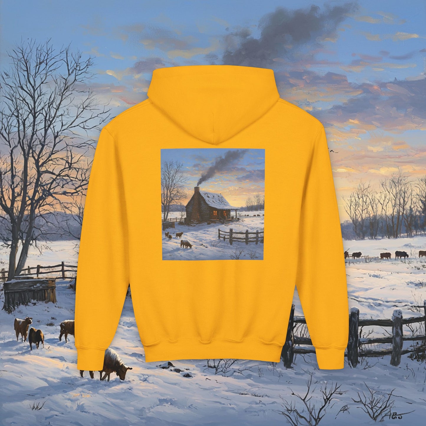 Winter Cabin Kids Hoodie