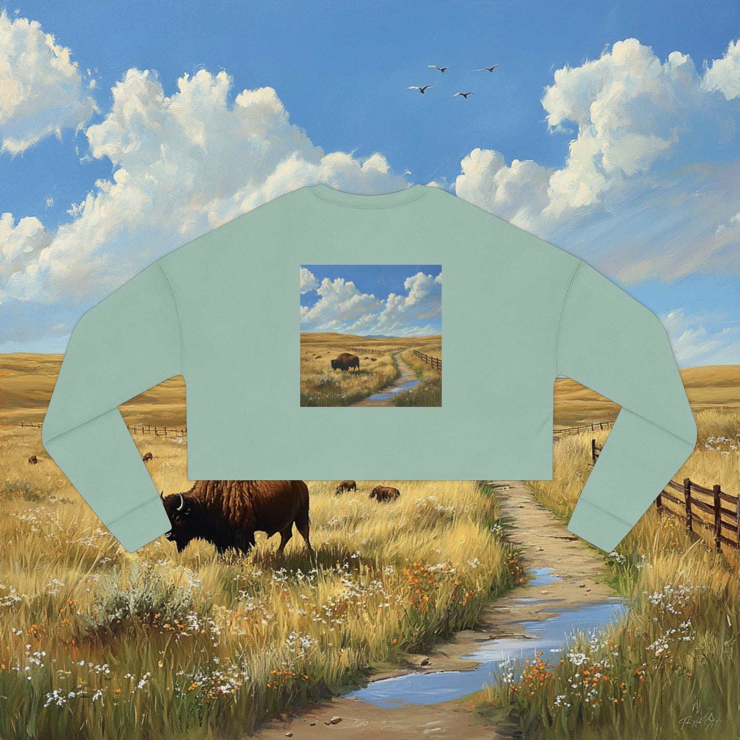 Buffalo Plains Crop Sweatshirt