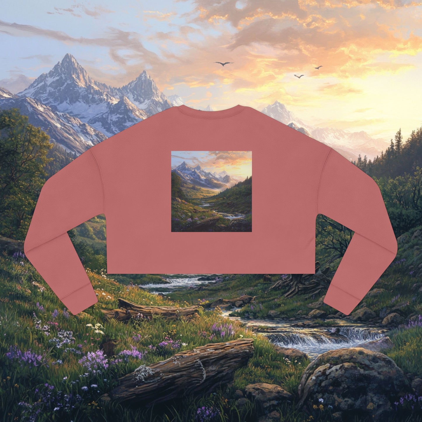 Rocky Mountain Valley Crop Sweatshirt