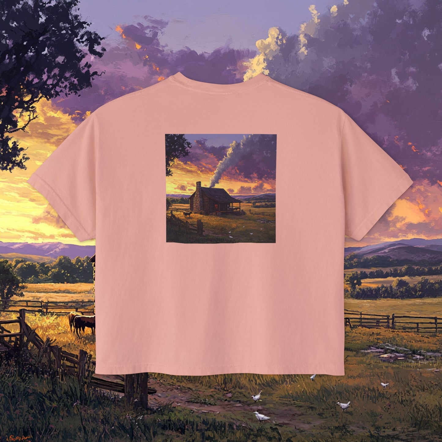 Homestead Sunset Boxy Tee