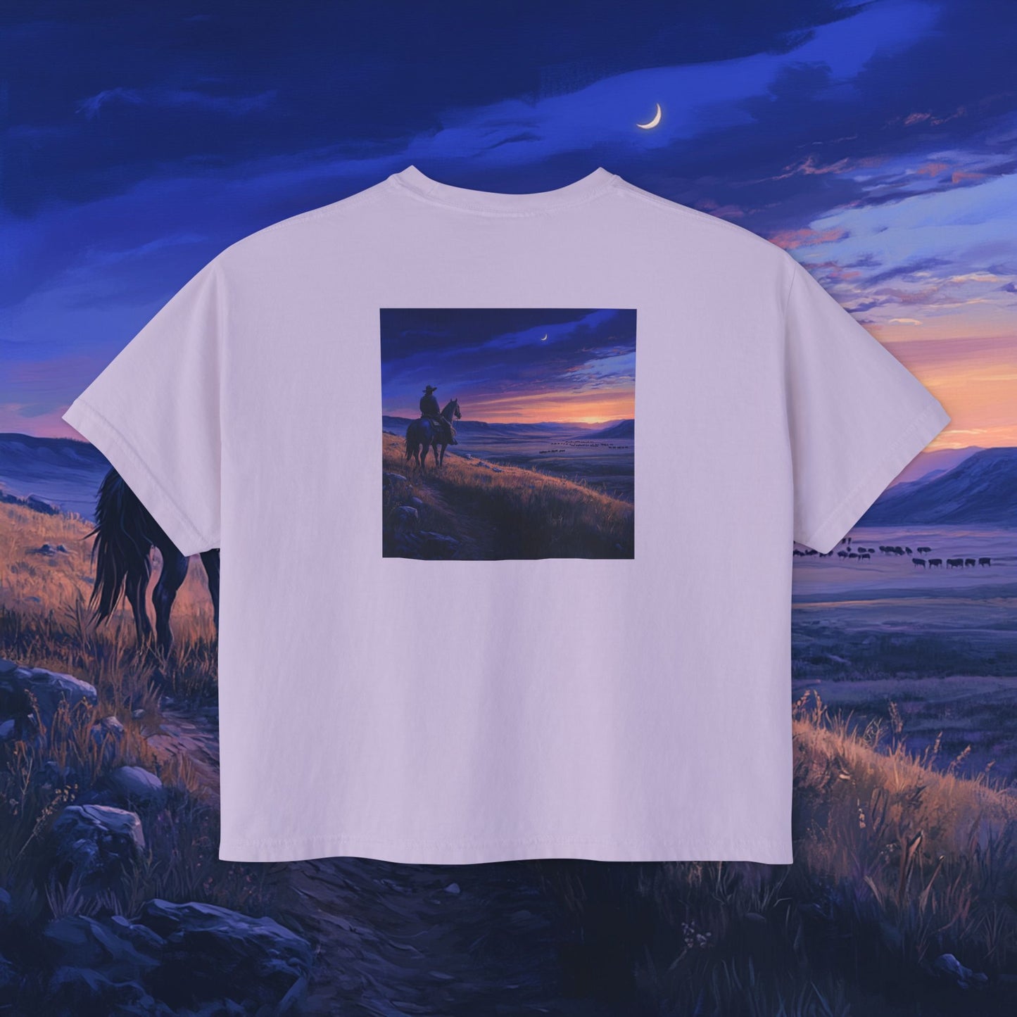 Twilight Cowboy Boxy Tee