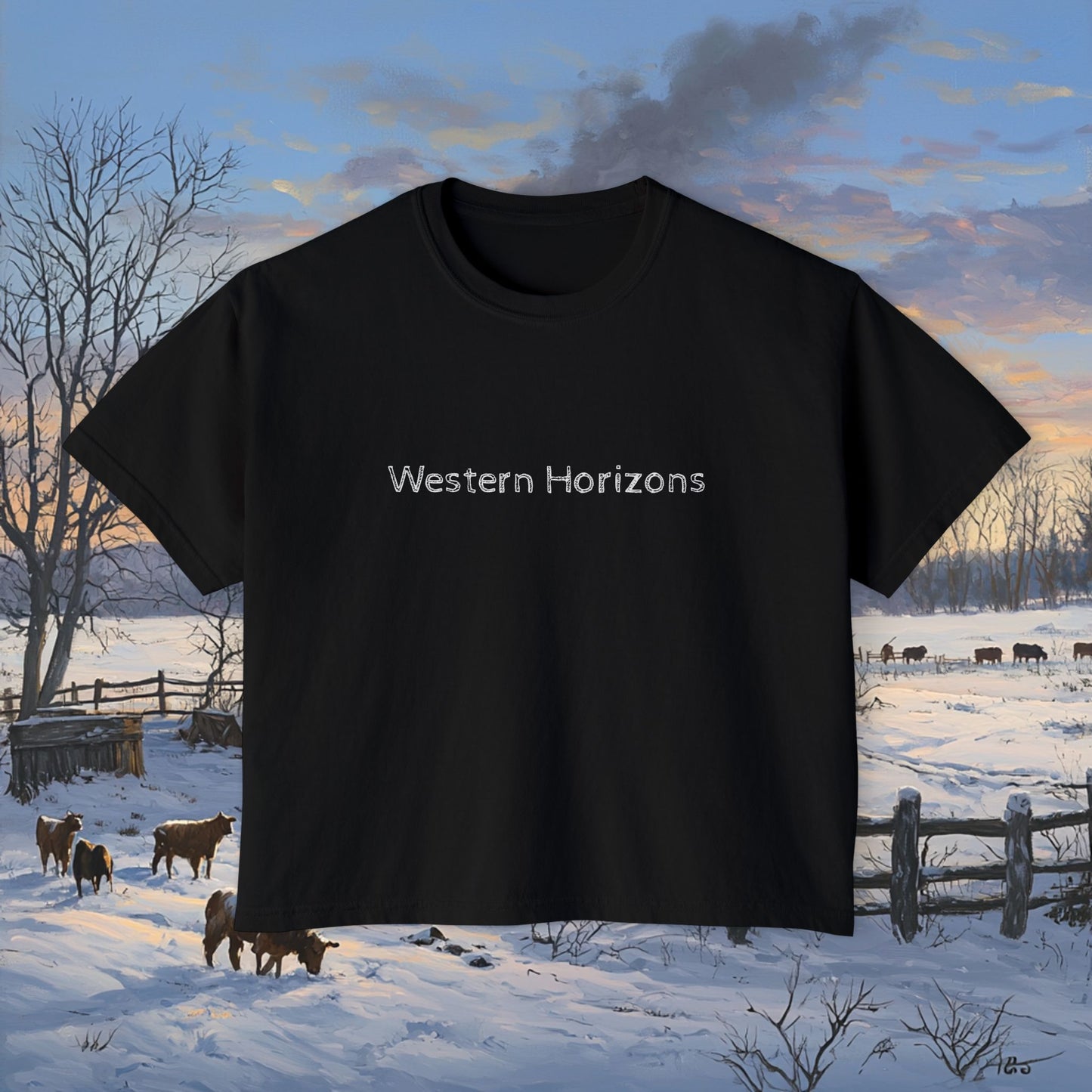 Winter Cabin Boxy Tee