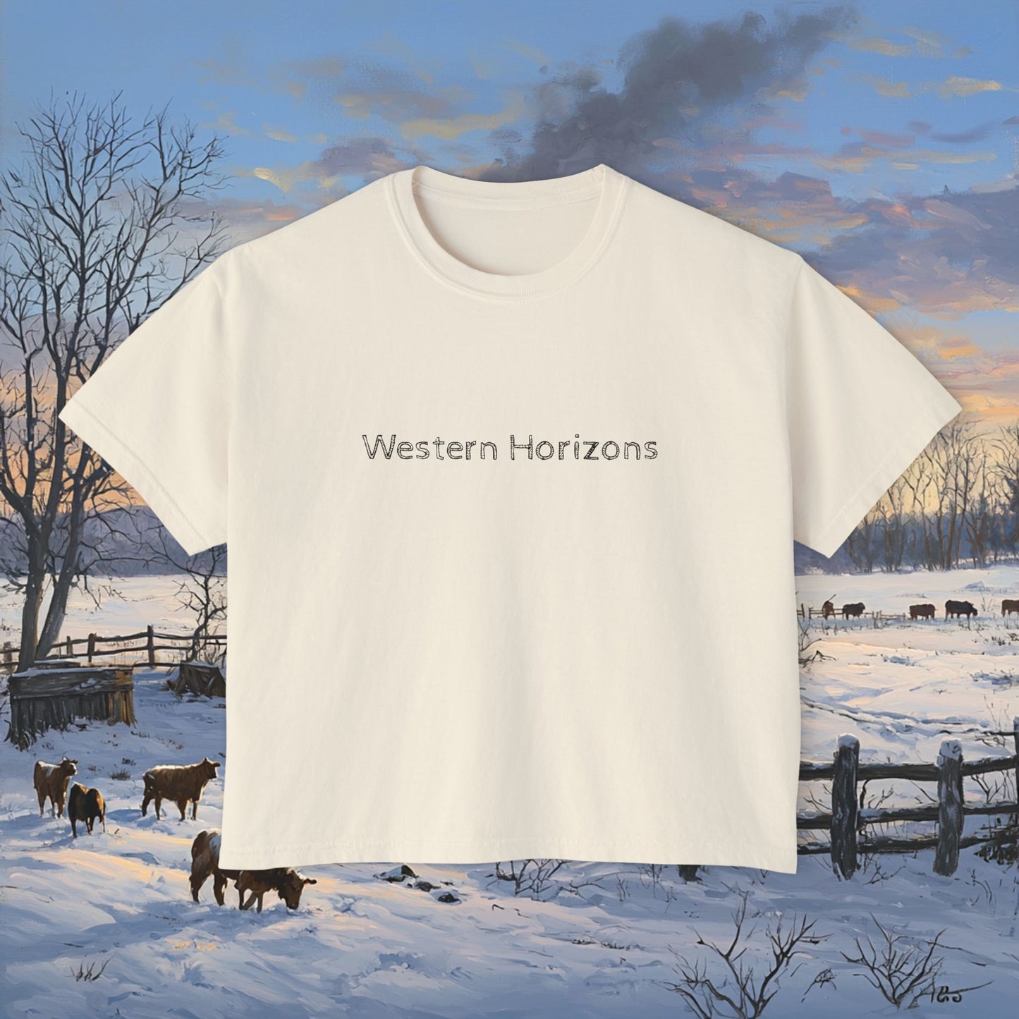 Winter Cabin Boxy Tee