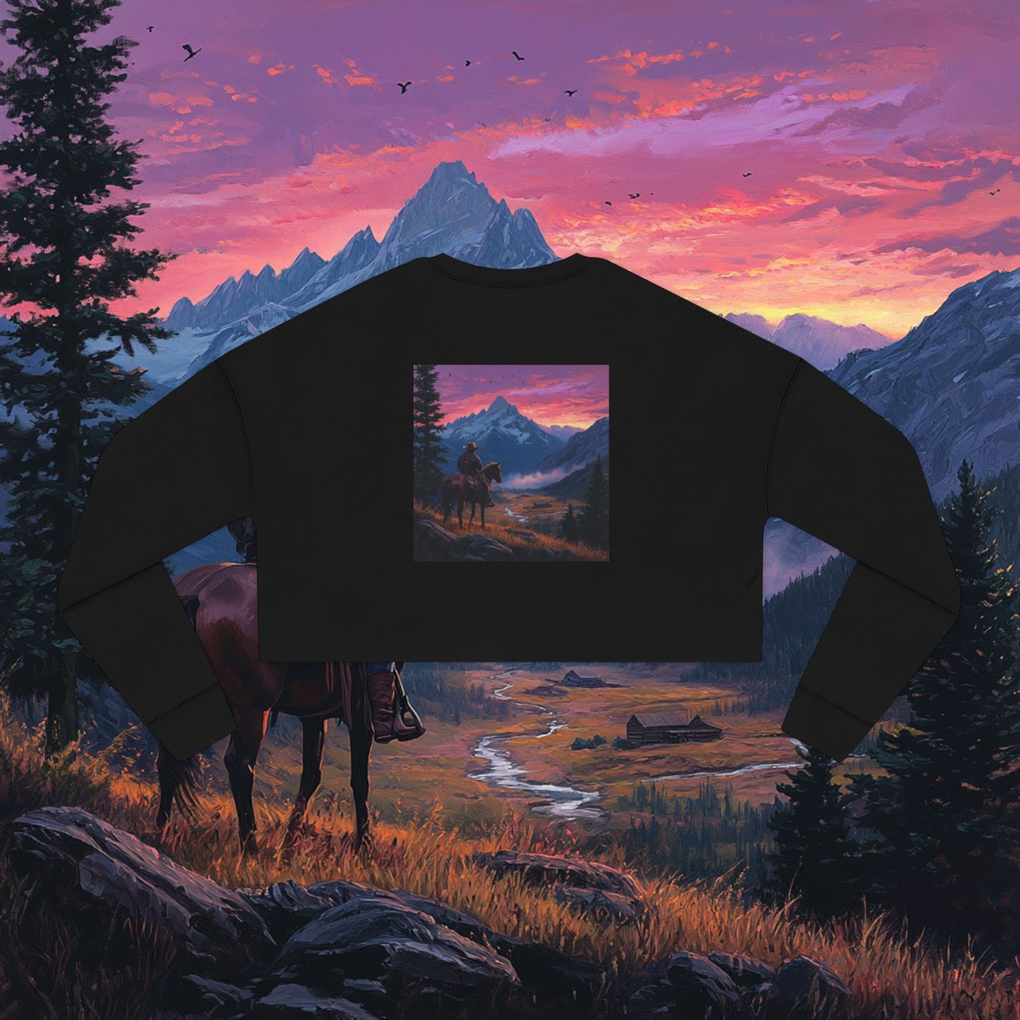 Pink Skies Crop Sweatshirt